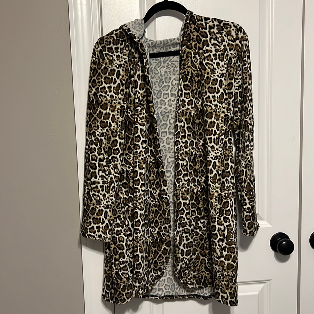 Blumin Hooded Animal Print Lounge Wear Size M